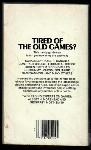 Hoyle's Rules of Games (Signet, 1983)card dice chess checkers solitaire old maid - Picture 2 of 2