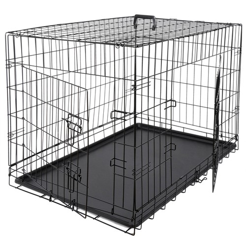 "Hundekäfig Kiste Zwinger klappbar Metall Haustierkäfig Doppeltür/Tablettpfanne 30"" 36"" 42" - Bild 22 von 32