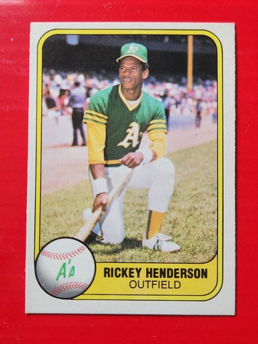 Fleer Rickey Henderson #574 1981 - Oakland Athletics Salón de la fama - Imagen 1 de 2