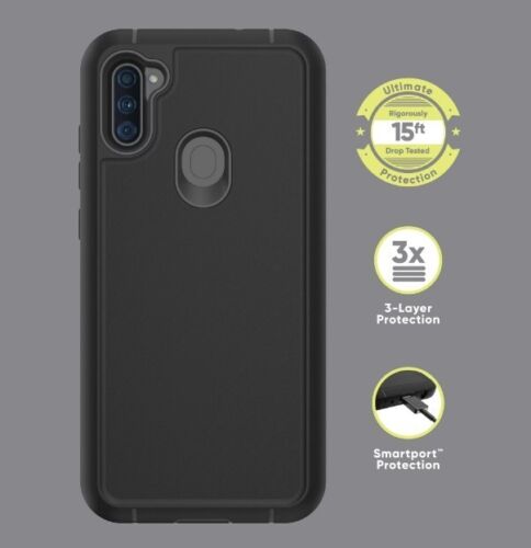 Protect ONN. Rugged Phone Case Samsung Galaxy A11 Black 15' Drop Protection NEW