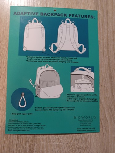Disney Princess Girls 16" Adaptive Backpack Bioworld New /W Tags - Bild 4 von 8