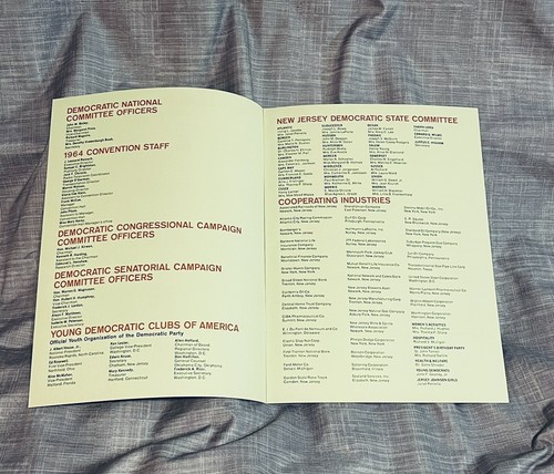 Vintage 1964 Democratic Convention Book and Event Program from Atlantic City NJ - Imagen 9 de 11