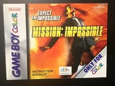 Mission: Impossible Game Boy Color Nintendo Instruction Manual Only