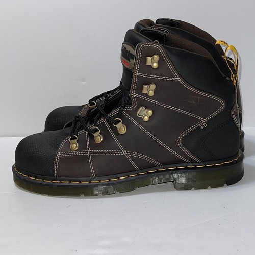 Dr. Martens Rawston SD Brown Leather Lace Up Steel Toe Combat Work Boots Mens 14 - Picture 9 of 19