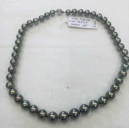 10.9 X 8mm Tahitin South Pearls. Great Colors. Very Good Luster. Silver Clasp 17 - Picture 10 of 12
