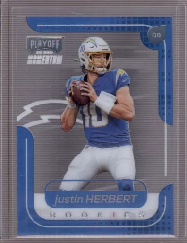 JUSTIN HERBERT 2020 Panini Chronicles Playoff Momentum #M-3 Rookie RC Qty