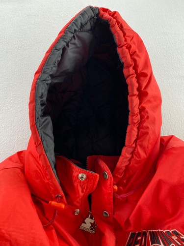 Vintage 1990’s Detroit Red Wings Center Ice Starter Jacket Puffer Coat Large NHL - Picture 15 of 22