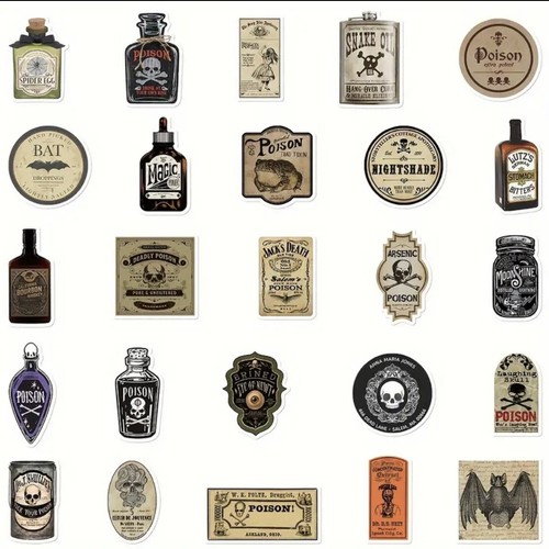 Surtido de pegatinas de boticario, etiquetas - álbum de recortes, diseño, decoración - Imagen 23 de 35