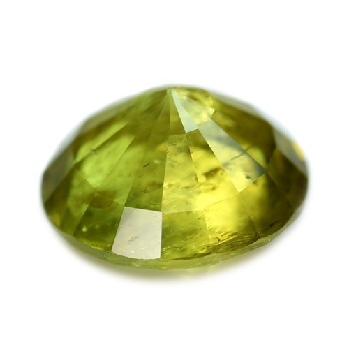 Certified 1.04ct Natural Unheated Greenish Yellow Sapphire SI Clarity 6mm Round - Picture 3 of 4