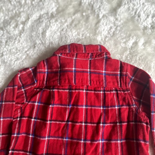 Baby Gap Red Plaid Button Down Flannel Shirt 18-24 months 100% Cotton - Picture 8 of 11