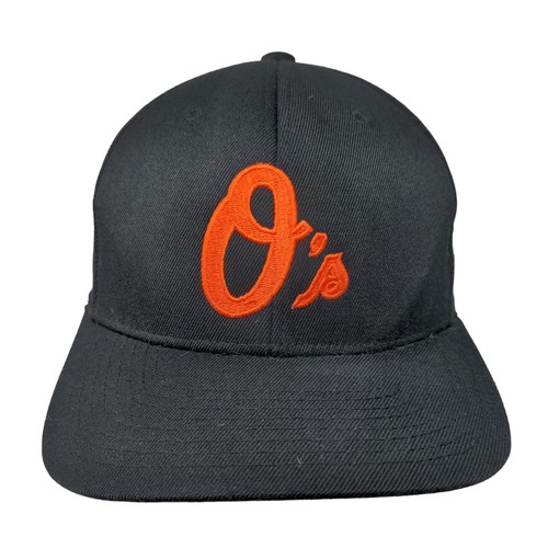 O's Baltimore Orioles Fitted Hat Black Size S-M Embroidered Logo Flexfit MLB