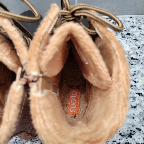 Sporto Women's Bella 2 Waterproof Lace-Up Duck Boot w/Zipper Size 6 Tan/Tropic - Picture 7 of 9
