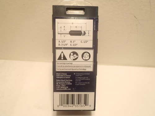 NEW Bosch Precision Pro Trimming Cutting 1/2" x1" Router Bit, 85441MC - 第 5/8 張圖片