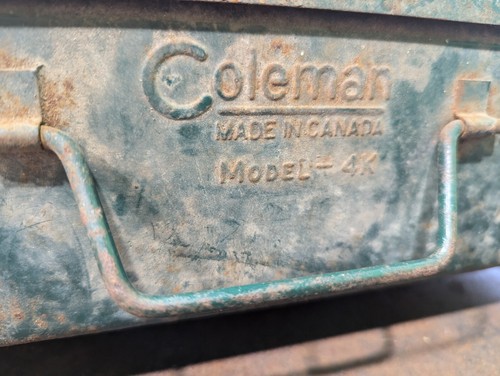 Rara stufa da campeggio Coleman 2 fuochi vintage anni '50 modello 4K - Made in Canada - Foto 3 di 9