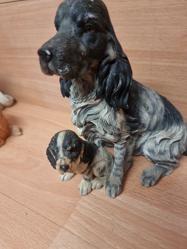 Country Artists cocker Spaniel With Puppy Roan Hand Made. - Picture 4 of 12