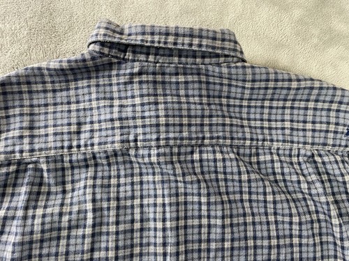 Quiksilver Edition Flannel Shirt Men's Large Blue Plaid 100% Cotton Button Front - Picture 13 of 16