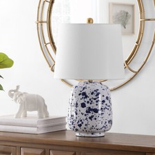 SAFAVIEH Greyon 23" Table Lamp | Navy Blue |