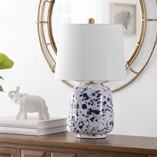 SAFAVIEH Greyon 23" Table Lamp | Navy Blue | - Picture 1 of 4