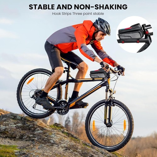 Bicycle Bag,Bicycle Accessories,New Cell Phone Front Rack Bag Holder,Sturdy Desi - Picture 8 of 11