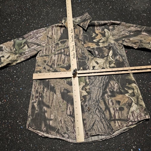 Vintage Mossy Oak Break Up Camouflage Button Up Shirt Youth Large - Picture 6 of 7