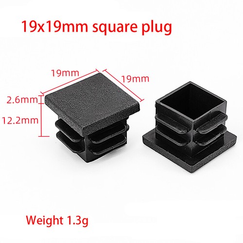 Tapas cuadradas de plástico insertos de tubo tapones tapones tapones muebles pies de silla - Imagen 21 de 86