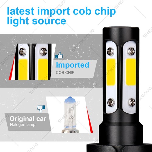 For Ford Mustang 1988-1993 - 4X LED Headlight Bulb High/Low Beam + Fog Light Kit - Foto 9 di 12