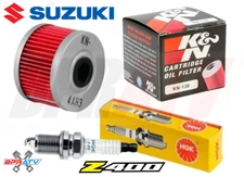 LTZ400 LTZ 400 Z400 DRZ400 K+N Oil Filter NGK Spark Plug Change Kit K&N Element