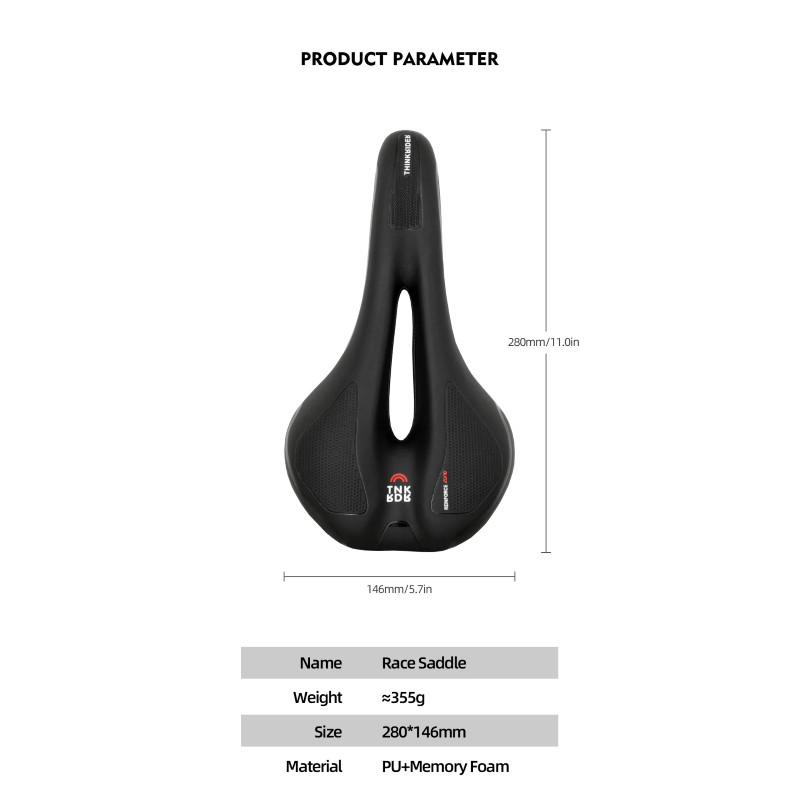 Sella MTB Antiprostatica Ultra Leggera 28cm Nera