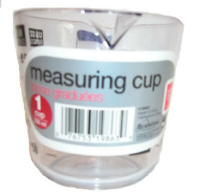 1 Tasse High-Impact Klar Kunststoff Messbecher - Bild 1 von 1