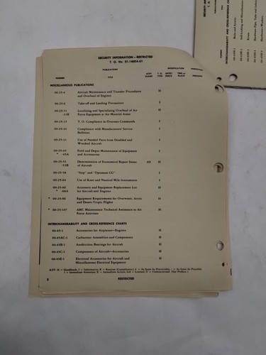 Piper USAF Series L-4A/B/H/J Aircraft & Equipment List of Applicable Publication - Picture 7 of 24