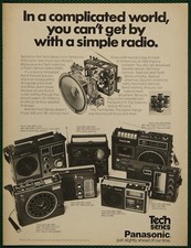 Panasonic Tech Series Radios 1100 600 200 500 800 1200 700 Vintage Print Ad 1975