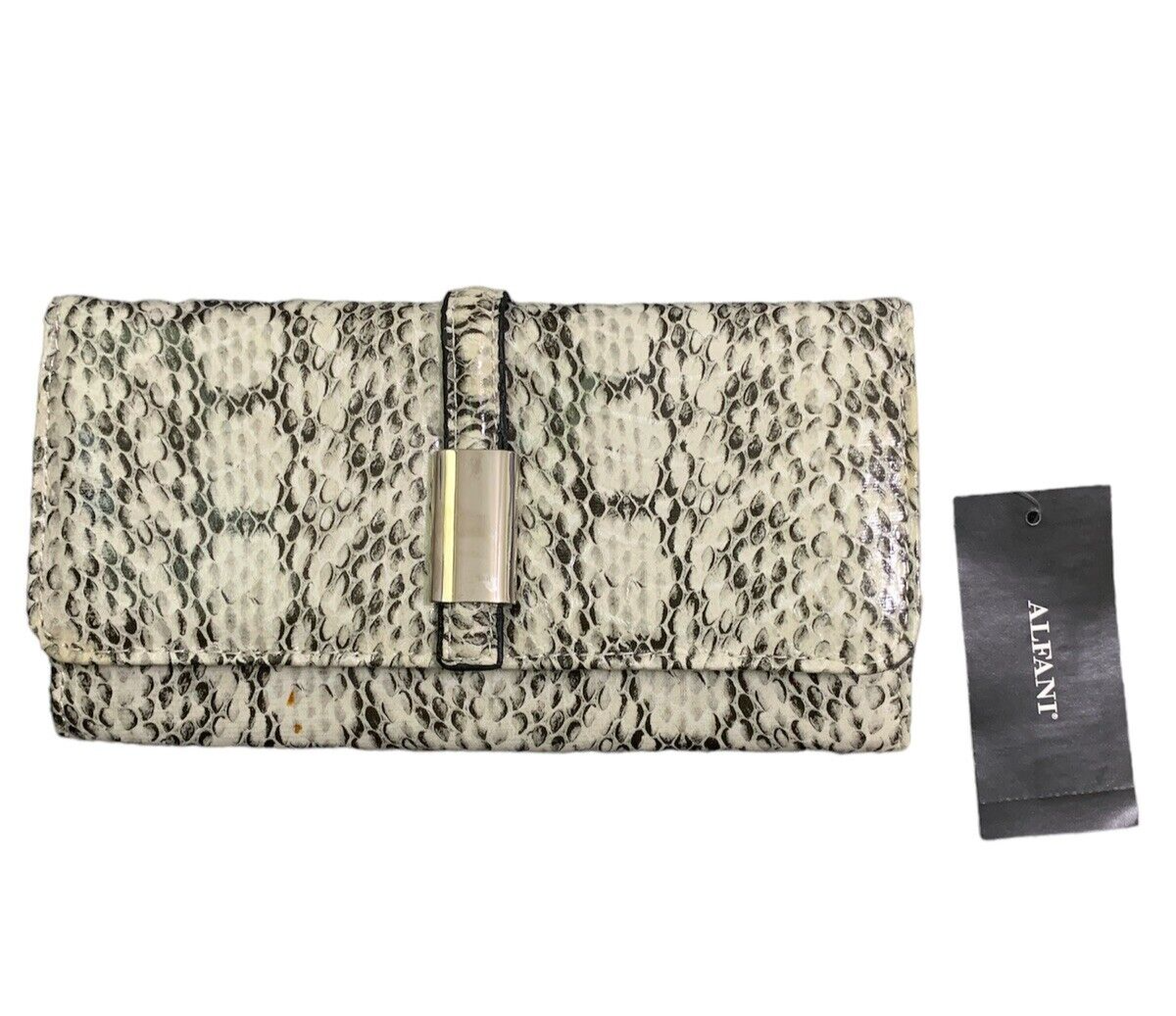 Alfani Large Snake Skin Print Bangle Organizer Wallet-image