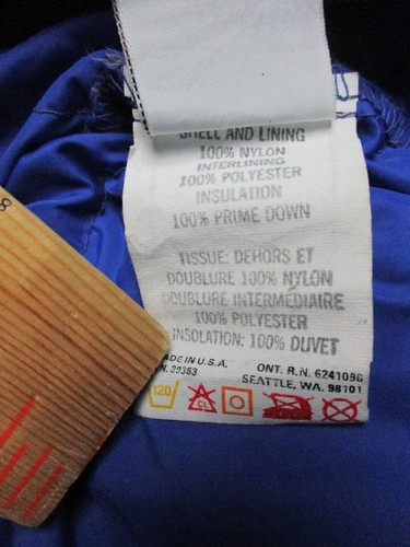 Vintage Roffe Skiwear Jacket Men's Small Blue Puffer Down Coat Quilted Made USA - Picture 6 of 15