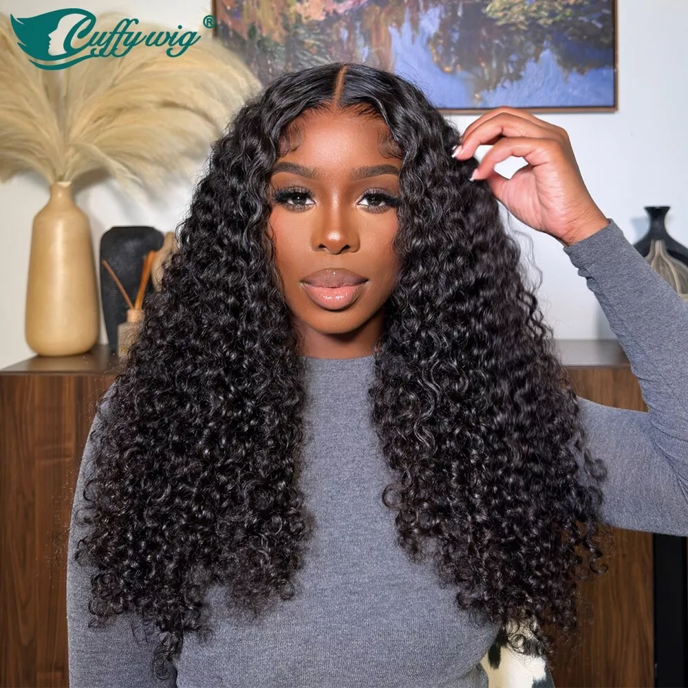 Curly Human Hair Wig 13*6 Lace Front Wig Pre Plucked With Baby Hair 360  Lace Wig