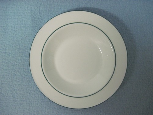 4 Pyroceram Geschirr von Corning Pasta/Suppenschüsseln 9" weiß & 2 grüne Ringe - Bild 6 von 10