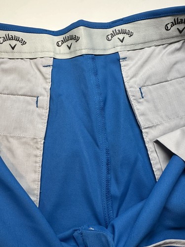Callaway Opti-Dri Golf Shorts Mens 40 Performance Waistband Gripper Royal Blue - Picture 3 of 11