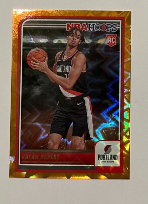 PANINI NBA HOOPS NO. 273 RAYAN RUPERT 18/25 RARE ORANGE FOIL ROOKIE CARD BASKET