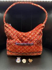 Red Hat Society Classic Purse  With 3 Pins - Good Used Condition