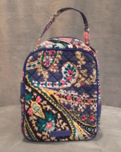Vera Bradley Lunch Bag Romantic Paisley Insulated Blue Pink Green Yellow Purple - Picture 2 of 12