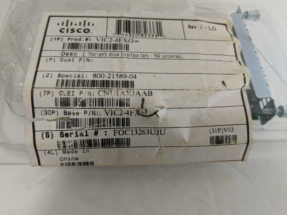 VIC2-4FXO Cisco Quad Port FXO Voice Interface Card 800-33585-01 73-12953-01 New - Image 2 of 4
