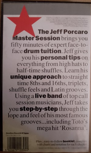 Jeff Porcaro TOTO Master Session Star Licks Drums VHS Video PAL 1993 booklet - Picture 2 of 7