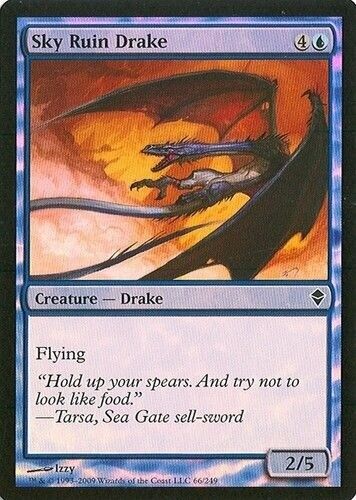 MTG - Zendikar - Sky Ruin Drake - 2X - Foil - NM - Picture 1 of 1