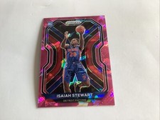 2020-21 PRIZM PINK CRACKED ICE #254 ISAIAH STEWART RC DETROIT PISTONS d