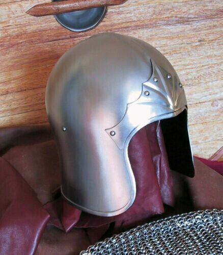 18GA Medieval Warrior Templar Knight Archer Sallet Helmet FR45 18GA Medieval Warrior Templar Knight Archer Sallet Helmet FR45