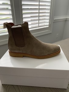 common projects chelsea boots warm grey
