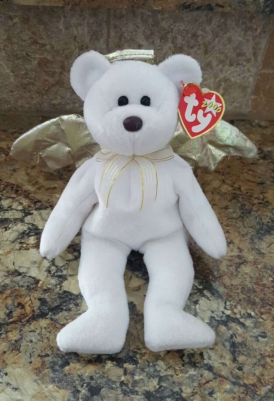 TY Beanie Baby Original Halo II Bear Rare with Brown Nose, Collectible 4269 TY Beanie Baby Original Halo II Bear Rare with Brown Nose, Collectible 4269