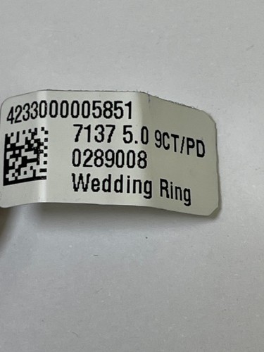 Brown & Newirth PALLADIUM & 9 CARAT ROSE GOLD Wedding Band Ring Size S 1/2 5mm - Picture 8 of 8