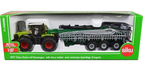 Claas 5000 Xerion Tractor Green and Black with Vacuum Tanker 1/87 (HO) Diecast - Picture 9 of 12