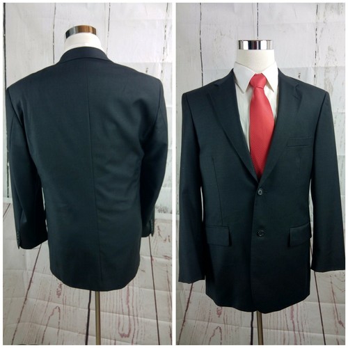 Pronto Uomo 40R 2 Button Charcoal Suit Blazer Sports Coat - Picture 6 of 10