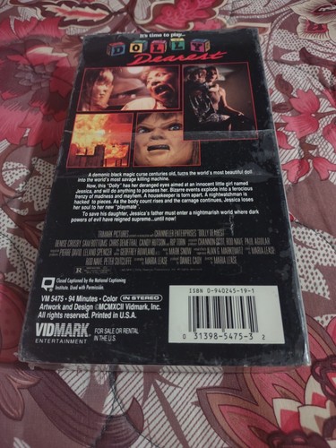 Dolly Dearest Vidmark 1994 Horror VHS Sealed New Rare Slasher Chuckie Annabelle  - Bild 8 von 8